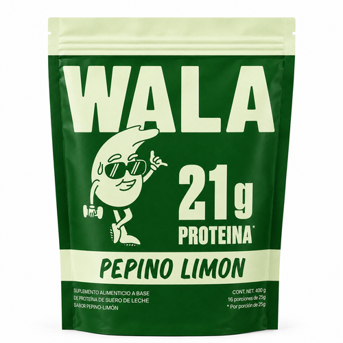 Wala Clear Whey Isolate Pepino Limón 400 g — bolsa resellable